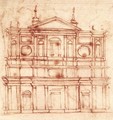 Project for the facade of San Lorenzo, Florence c. 1517 - Michelangelo Buonarroti