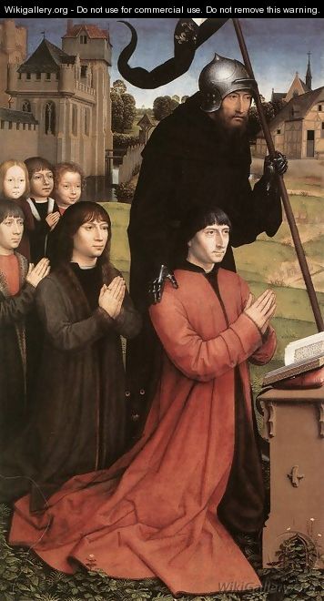 Triptych of the Family Moreel (left wing) 1484 - Hans Memling