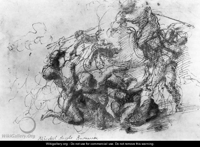 Battle Scene 1504 - Michelangelo Buonarroti