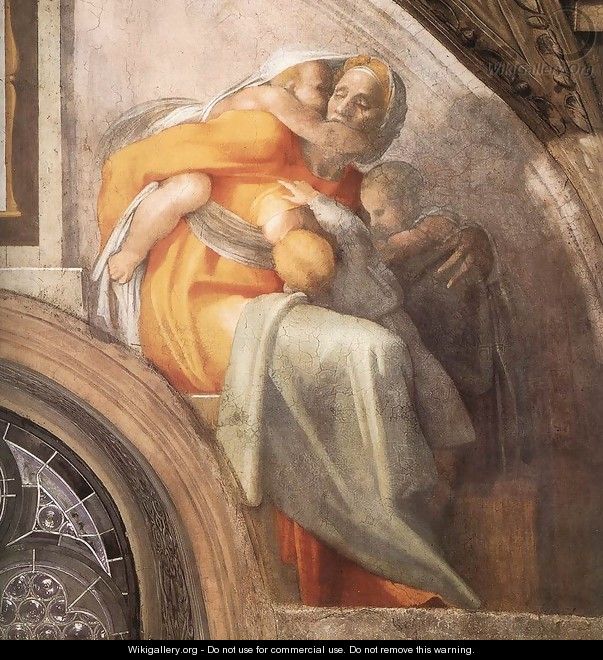 Asa - Jehoshaphat - Joram (detail -2) 1511-12 - Michelangelo Buonarroti