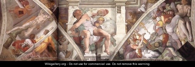 Frescoes above the altar wall 1508-12 - Michelangelo Buonarroti