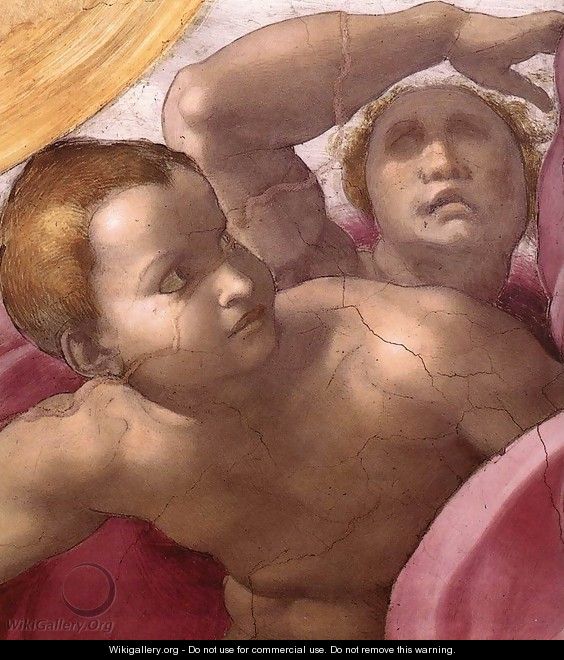 Creation of the Sun, Moon, and Plants (detail-3) 1511 - Michelangelo Buonarroti