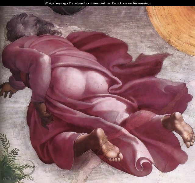 Creation of the Sun, Moon, and Plants (detail-2) 1511 - Michelangelo Buonarroti