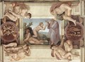 Creation of Eve (with ignudi and medallions) 1509-10 - Michelangelo Buonarroti