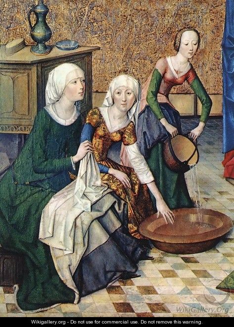 The Birth of Mary (detail) c. 1470 - Master of the Life of the Virgin