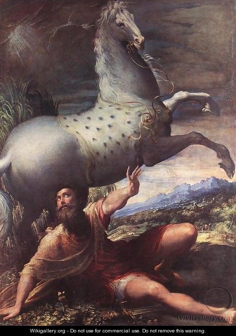 The Conversion of St Paul - Girolamo Francesco Maria Mazzola (Parmigianino)