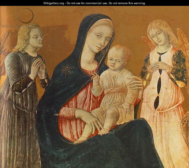 Madonna with Child and Two Angels - Matteo Di Giovanni