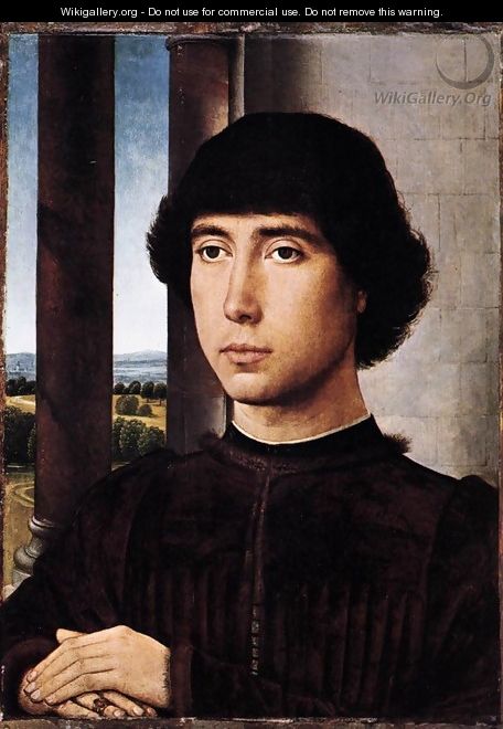 Portrait of a Man at a Loggia c. 1480 - Hans Memling
