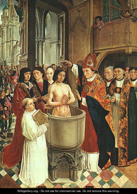 The Baptism of Clovis 1500 - Master of St. Gilles