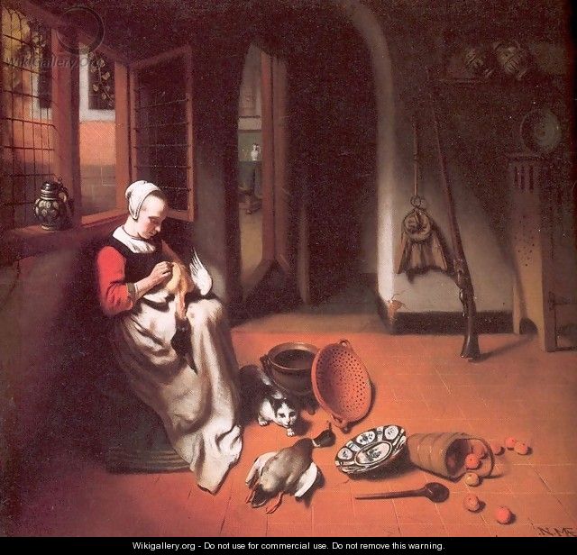 Woman Plucking a Duck 1655-56 - Nicolaes Maes
