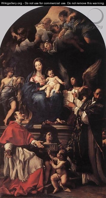 Madonna and Child Enthroned with Angels and Saints 1680-90 - Carlo Maratti