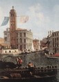 The Grand Canal with the Fishmarket (detail) c. 1740 - Michele Marieschi