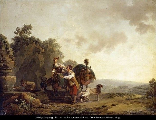 Travellers at a Well 1769 - Philip Jacques de Loutherbourg