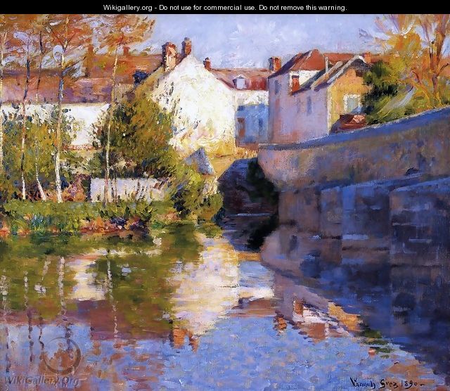 Beside the River (Grez) - Robert William Vonnoh