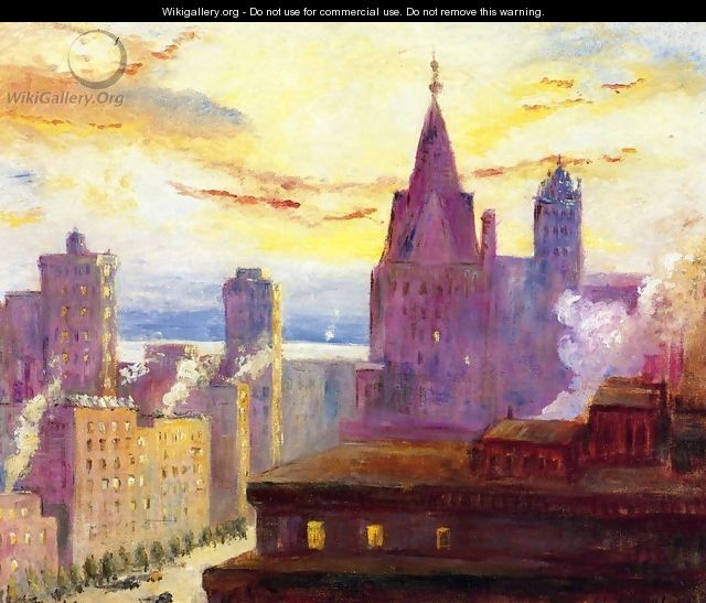 Rooftops at Sunset - Colin Campbell Cooper