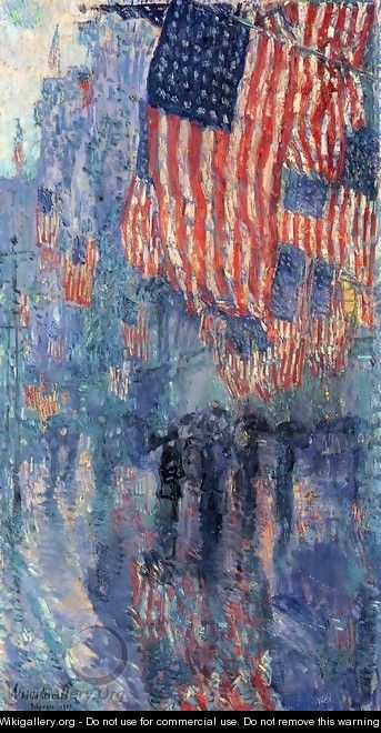 The Avenue in the Rain - Frederick Childe Hassam