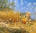 Building the Schooner, Provincetown - Frederick Childe Hassam