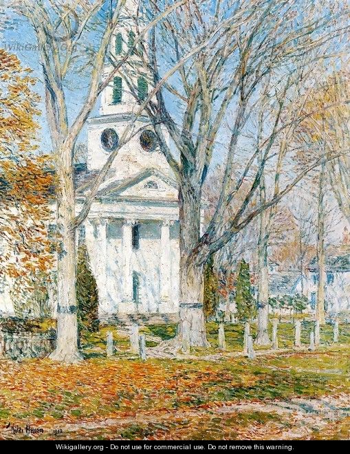 Church at Old Lyme II - Frederick Childe Hassam