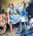 Two Girls Dressing for a Party - Everett Shinn