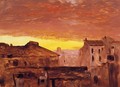 Rooftops at Sunset, Rome, Italy - Frederic Edwin Church