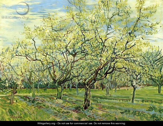 Orchard with Blossoming Plum Trees - Vincent Van Gogh