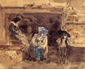 Breton Family by the Fireplace - Eugène Boudin