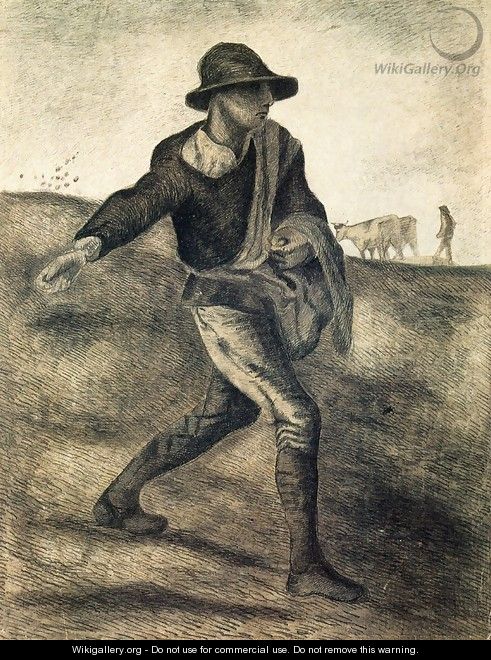 A Sower (after Millet) - Vincent Van Gogh