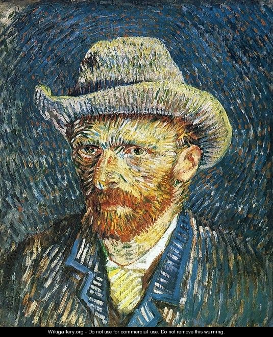 Self Portrait with Felt Hat - Vincent Van Gogh