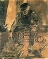An Old Man Putting Dry Rice on the Hearth - Vincent Van Gogh