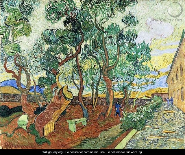 The Garden of the Asylum in Saint-Remy I - Vincent Van Gogh