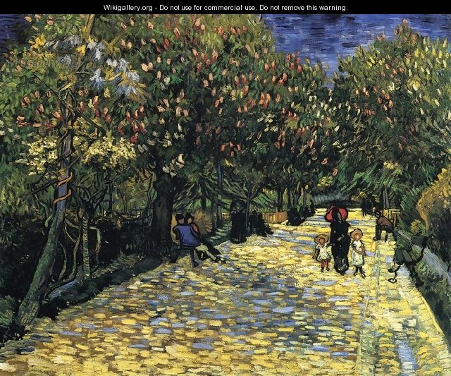 Avenue with Flowering Chestnut Trees - Vincent Van Gogh