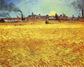 Summer Evening, Wheatfield with Setting sun - Vincent Van Gogh