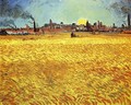 Summer Evening, Wheatfield with Setting sun - Vincent Van Gogh