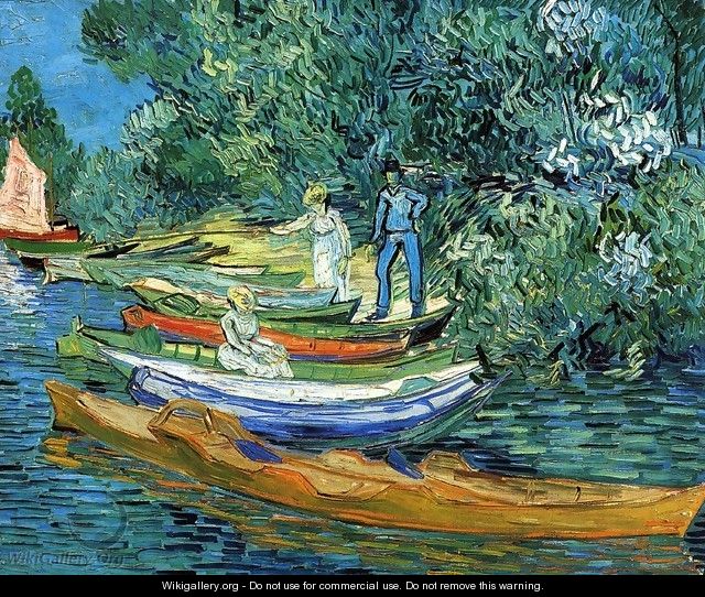 Rowing Boats on the Banks of the Oise - Vincent Van Gogh
