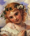 Young Girl with a Garland of Marguerites - Sophie Gengembre Anderson