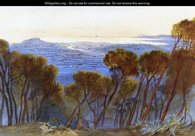A Distant View of Nice from the Hills - Edward Lear