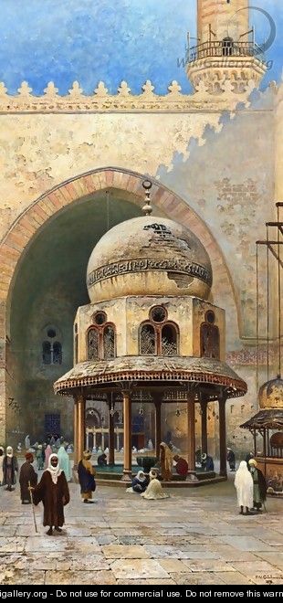 Outside the Mosque - Frans Wilhelm Odelmark