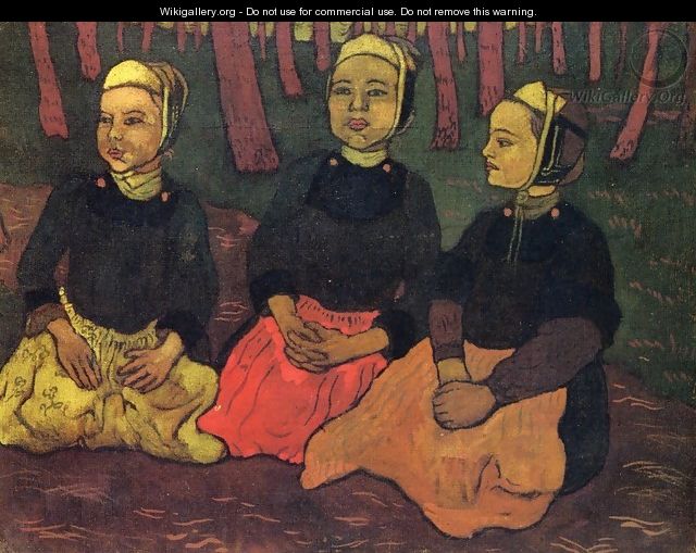 Three Breton Women in the Forest - Georges Lacombe