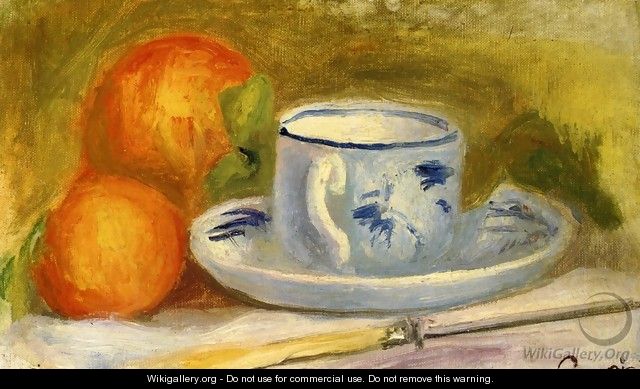 Cup and Oranges - Pierre Auguste Renoir