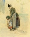 Peasant and Child - Camille Pissarro