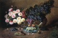 Still Life with Roses and Grapes - Max Carlier
