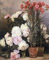 Peonies and Red Carnations - Jean Capeinick