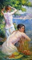 Saint Tropez, Two Woman by the Gulf - Maximilien Luce