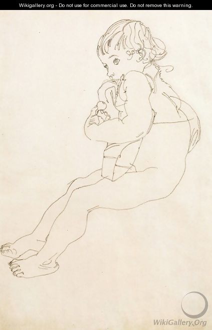Sitting Child - Egon Schiele