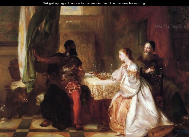 Othello Recounting His Adventures to Desdemona - Robert Alexander Hillingford