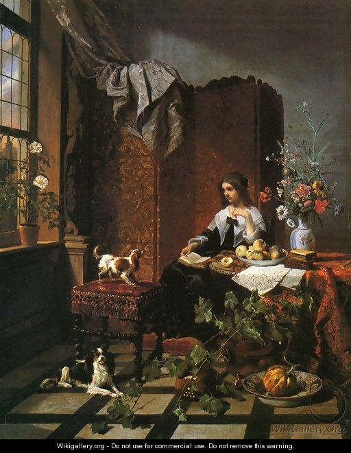 Lady in an Elegant Interior - David Emil Joseph de Noter