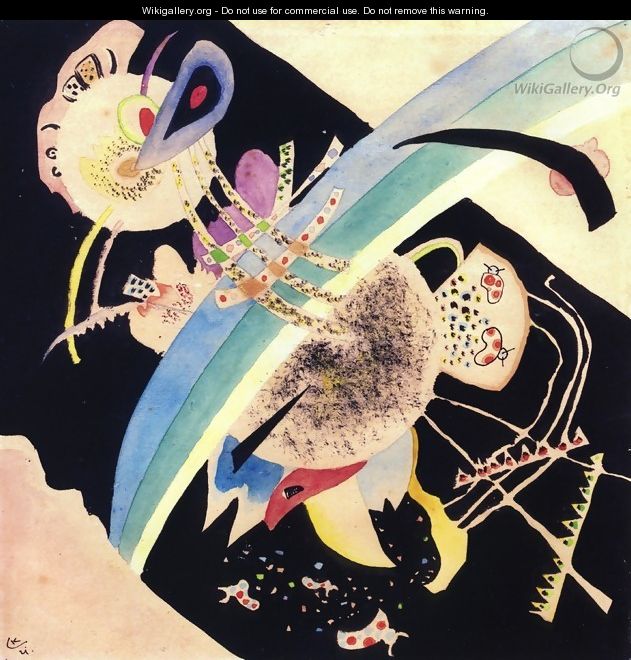 Study for "Circles on Black" - Wassily Kandinsky