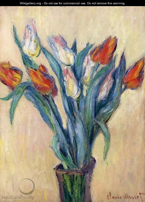 Vase of Tulips I - Claude Oscar Monet