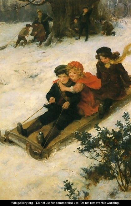 A Merry Sleigh Ride - Georges Sheridan Knowles