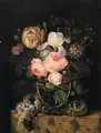 Still Life with Flowers, Grapes and a Bird's Nest - Michel Joseph Speeckaert